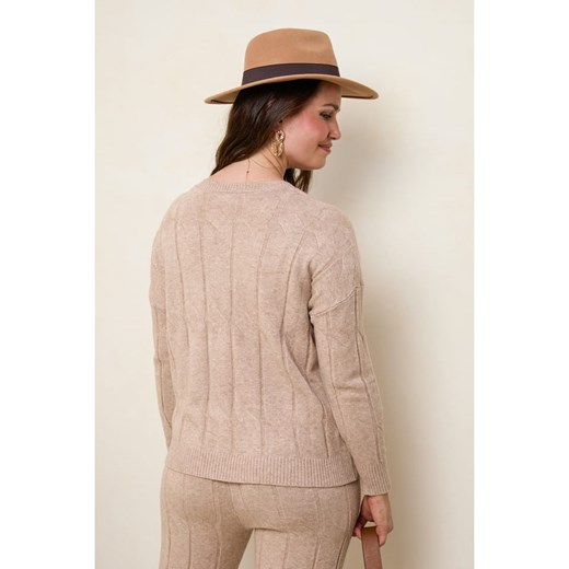 Curvy Lady Sweter w kolorze jasnobrązowym Curvy Lady 44/46 okazyjna cena Limango Polska