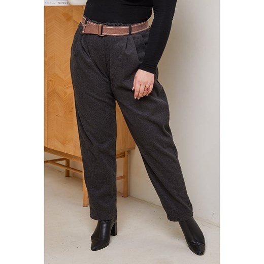 Curvy Lady Spodnie chino w kolorze antracytowym ze sklepu Limango Polska w kategorii Spodnie damskie - zdjęcie 178260720