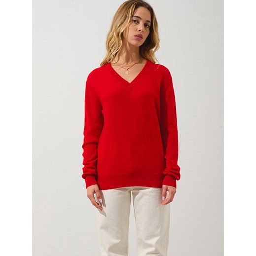 AUTHENTIC CASHMERE Kaszmirowy sweter &quot;Gardorina&quot; w kolorze czerwonym ze sklepu Limango Polska w kategorii Swetry damskie - zdjęcie 178260901