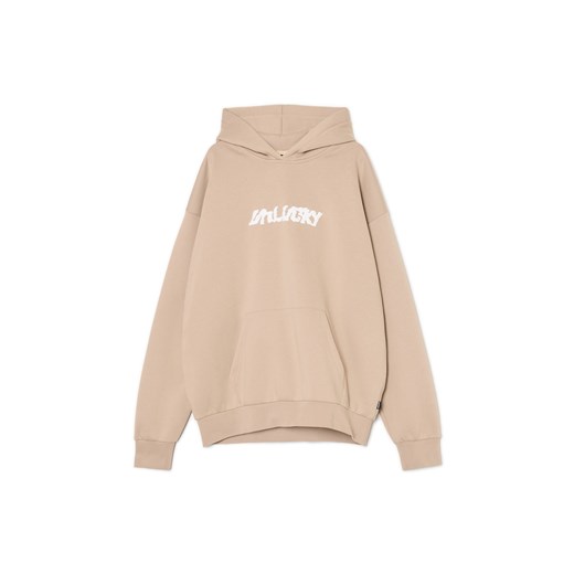 Cropp - Beżowa bluza z artystycznym nadrukiem - beżowy ze sklepu Cropp w kategorii Bluzy męskie - zdjęcie 178261524