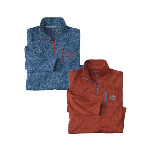 Zestaw 2 bluz z melanżowego moltonu Spring Travel ze sklepu Atlas For Men w kategorii Bluzy męskie - zdjęcie 178262173