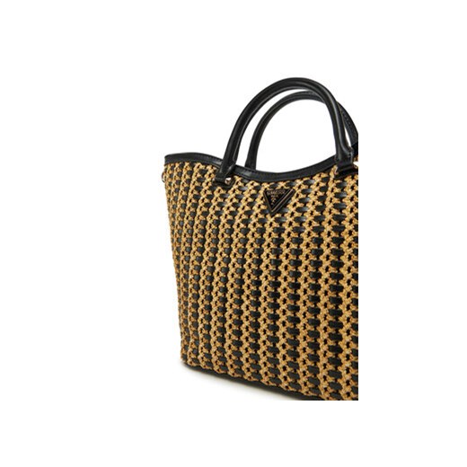 Shopper bag Guess brązowa duża wakacyjna