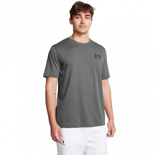 Męski t-shirt z nadrukiem Under Armour UA M Sportstyle LC SS - szary ze sklepu Sportstylestory.com w kategorii T-shirty męskie - zdjęcie 178263462