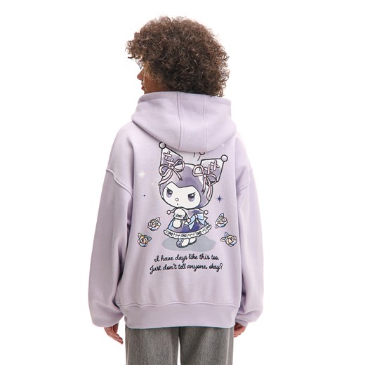 Cropp - Rozpinana fioletowa bluza hoodie z Kuromi - fioletowy ze sklepu Cropp w kategorii Bluzy damskie - zdjęcie 178263922