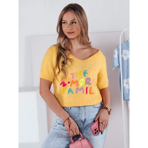 Sweter damski FATEL żółty Dstreet MY2318 ze sklepu DSTREET.PL w kategorii Swetry damskie - zdjęcie 178264372