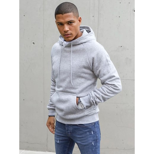 Bluza męska jasnoszara Dstreet BX5481 ze sklepu DSTREET.PL w kategorii Bluzy męskie - zdjęcie 178264513