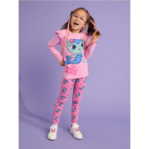 Sinsay - Legginsy Koci domek Gabi - różowy ze sklepu Sinsay w kategorii Spodnie dziewczęce - zdjęcie 178267753