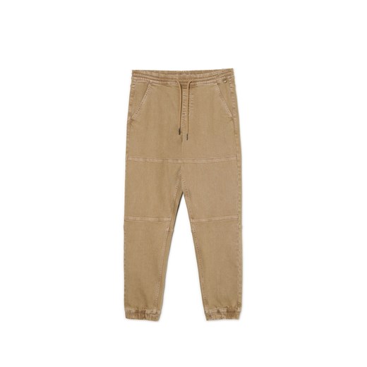Cropp - Beżowe spodnie joggery regular - beżowy Cropp 34 Cropp