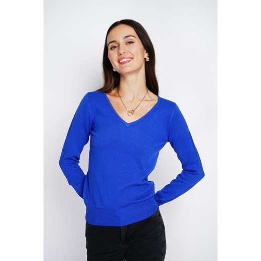 ASSUILI Sweter w kolorze niebieskim ze sklepu Limango Polska w kategorii Swetry damskie - zdjęcie 178271971