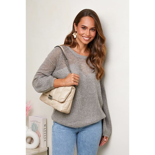 Soft Cashmere Sweter w kolorze szarym Soft Cashmere 34/36 wyprzedaż Limango Polska