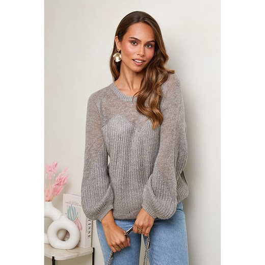 Soft Cashmere Sweter w kolorze szarym Soft Cashmere 34/36 Limango Polska wyprzedaż