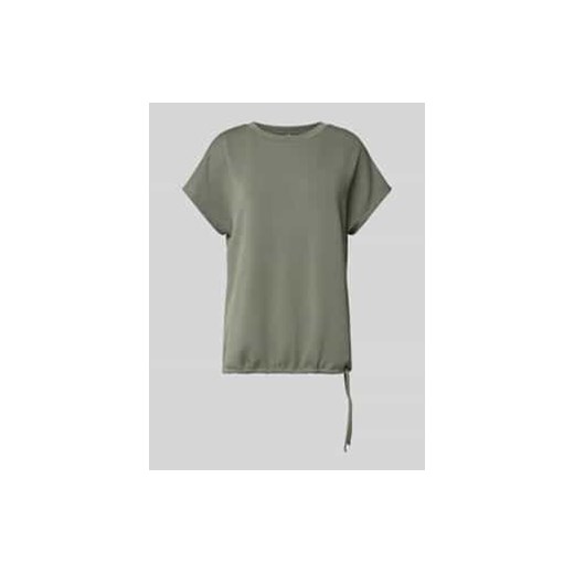 Bluza z prążkowanym,okrągłym dekoltem model ‘BANU’ ze sklepu Peek&Cloppenburg  w kategorii Bluzki damskie - zdjęcie 178273654