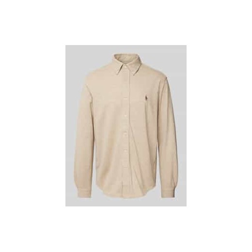 Koszula casualowa o kroju slim fit z wyhaftowanym logo ze sklepu Peek&Cloppenburg  w kategorii Koszule męskie - zdjęcie 178273734