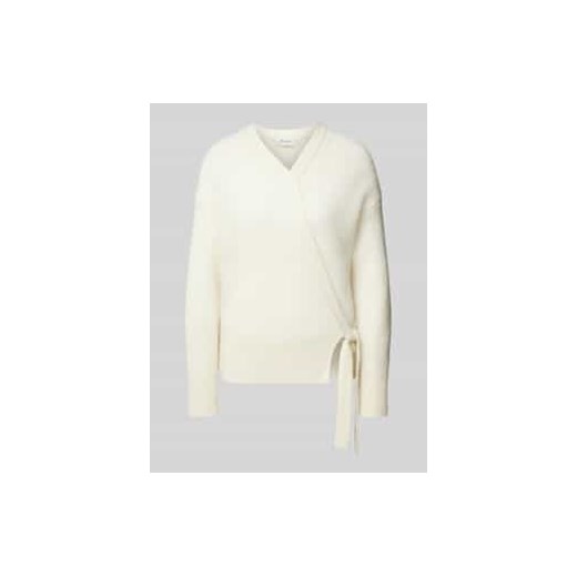 Sweter z dzianiny w stylu kopertowym ze sklepu Peek&Cloppenburg  w kategorii Swetry damskie - zdjęcie 178273853
