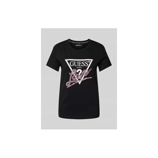 T-shirt z obszyciem z kamieni stras ze sklepu Peek&Cloppenburg  w kategorii Bluzki damskie - zdjęcie 178273864