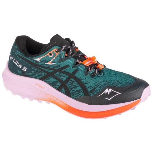 Buty do biegania Asics Fuji Lite 5 1012B690-300 zielone ze sklepu ButyModne.pl w kategorii Buty sportowe damskie - zdjęcie 178274600