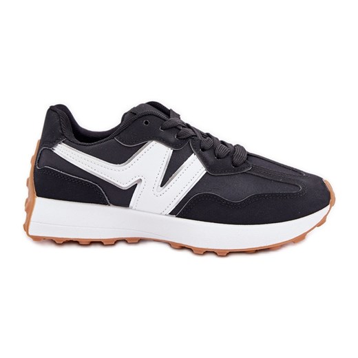 Buty Sportowe Sneakersy Damskie Czarne ze sklepu ButyModne.pl w kategorii Buty sportowe damskie - zdjęcie 178274752