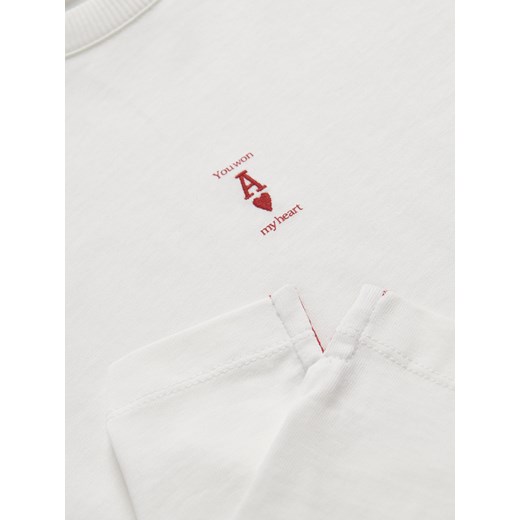 Biały t-shirt męski Reserved