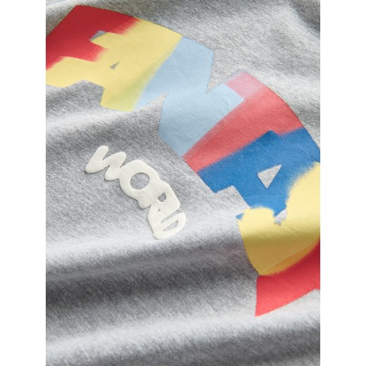 Reserved - Bawełniany t-shirt oversize - jasnoszary Reserved 146/152 (10-11 lat) Reserved