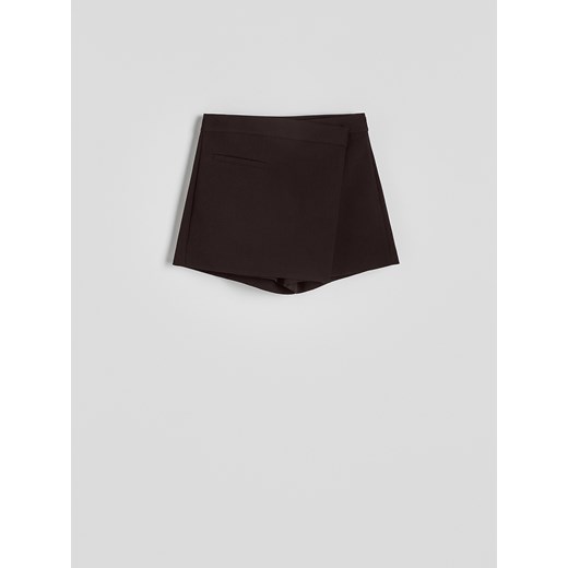 Reserved - Spódnico-szorty z wiskozą - ciemnobrązowy Reserved XS promocyjna cena Reserved