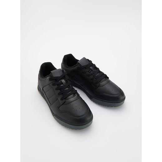 Reserved - Sneakersy z imitacji skóry - czarny Reserved 44 Reserved