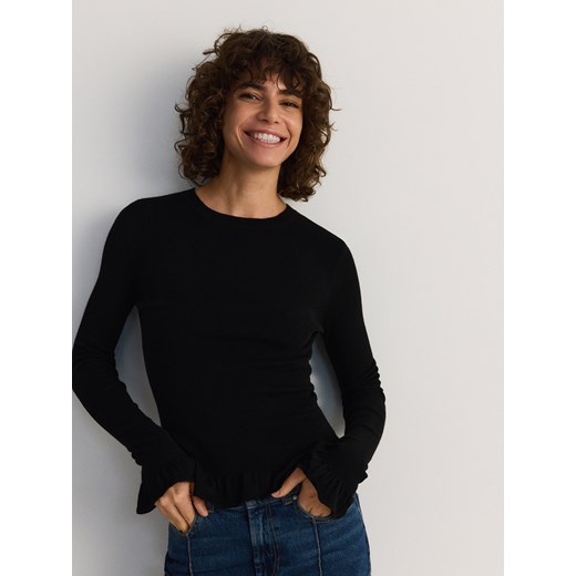 Reserved - Sweter z dodatkiem wełny - czarny Reserved S Reserved