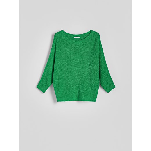 Reserved - Sweter kimono - zielony Reserved L Reserved