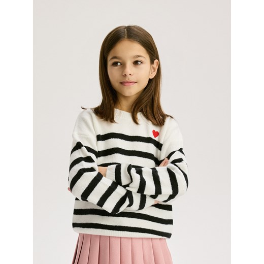Reserved - Sweter w paski - wielobarwny ze sklepu Reserved w kategorii Swetry dziewczęce - zdjęcie 178281452