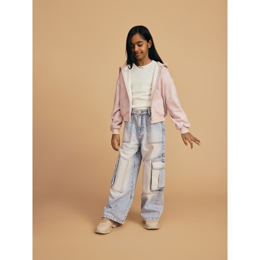 Reserved - Prążkowany t-shirt - złamana biel Reserved 134/140 (8-9 lat) Reserved