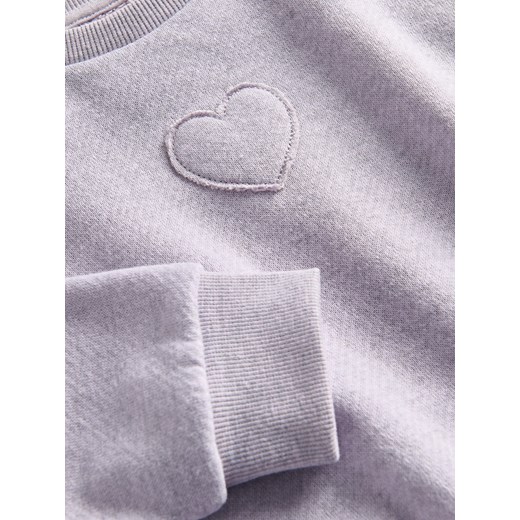 Reserved - Bawełniana bluza z aplikacją - lawendowy Reserved 86 (12-18 m.) Reserved