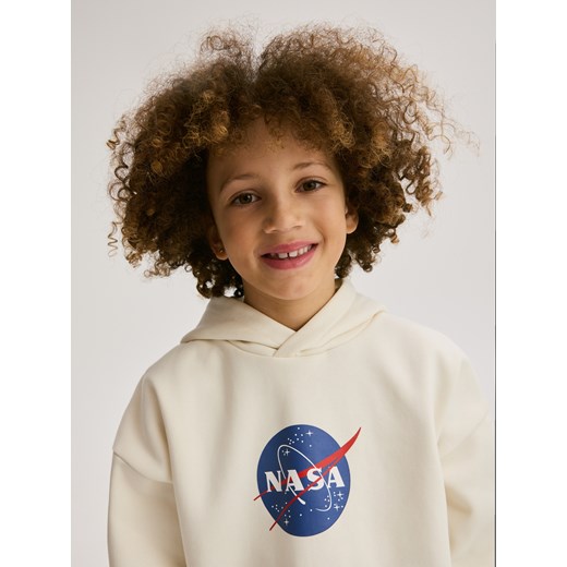 Reserved - Bluza NASA - złamana biel ze sklepu Reserved w kategorii Bluzy chłopięce - zdjęcie 178284373