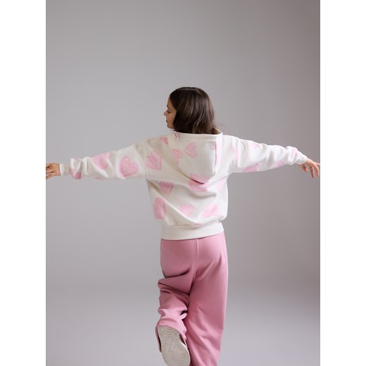 Reserved - Bluza w serca - złamana biel Reserved 146/152 (10-11 lat) Reserved