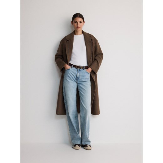 Reserved - Jeansy z szerokimi nogawkami - niebieski Reserved 42 wyprzedaż Reserved