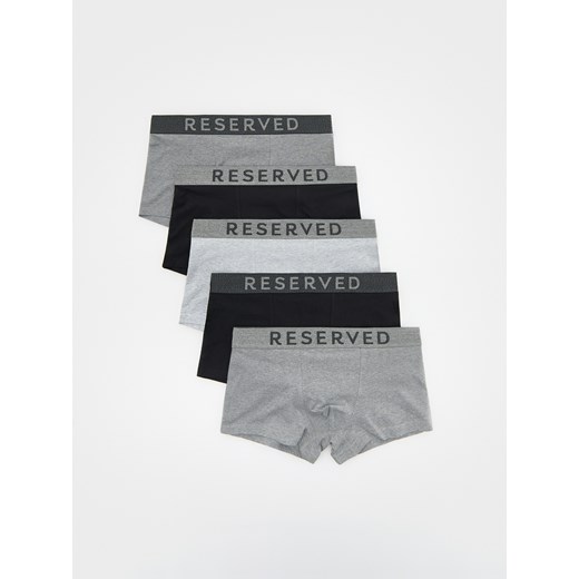 Reserved - 5 pack bokserek Classic - ciemnoszary ze sklepu Reserved w kategorii Majtki męskie - zdjęcie 178287162