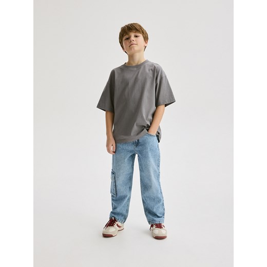 Reserved - Jeansy cargo - niebieski Reserved 146 (10 lat) Reserved