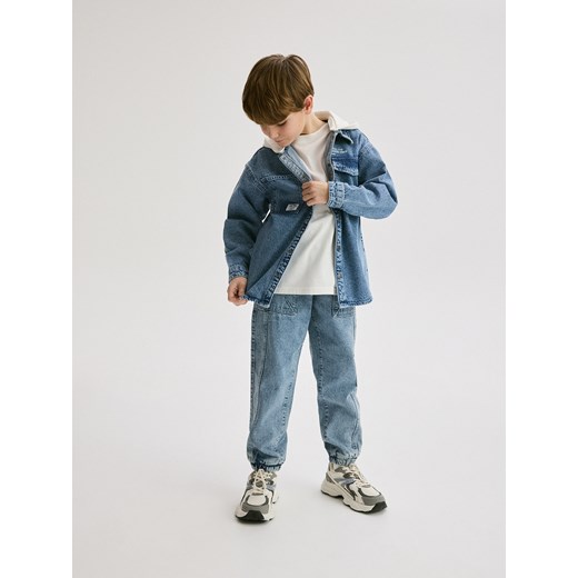 Reserved - Jeansy jogger fit - niebieski Reserved 140 (9 lat) Reserved