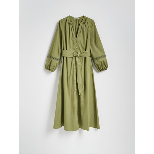 Reserved - Sukienka z paskiem - jasnozielony Reserved XL Reserved