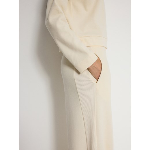 Reserved - Spodnie culotte - złamana biel Reserved M Reserved