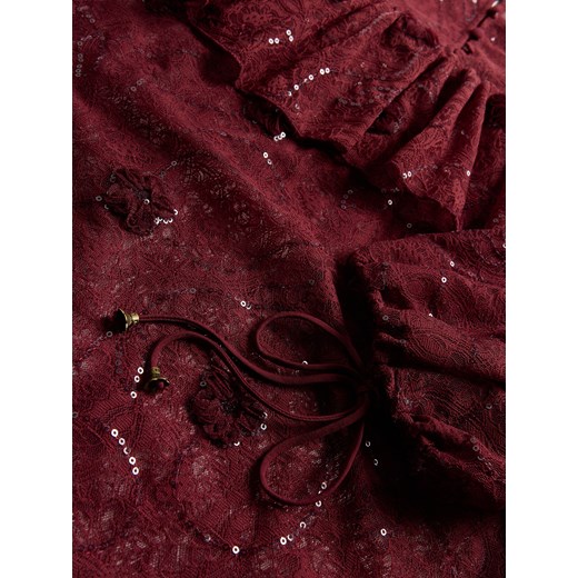 Bluzka damska Reserved z długim rękawem z okrągłym dekoltem na wiosnę 