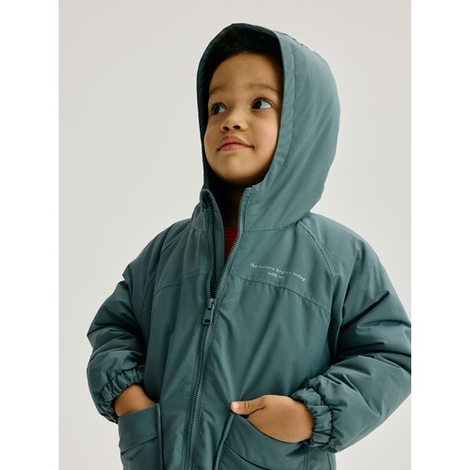 Reserved - Ocieplana kurtka parka z kapturem - granatowy ze sklepu Reserved w kategorii Kurtki chłopięce - zdjęcie 178290230