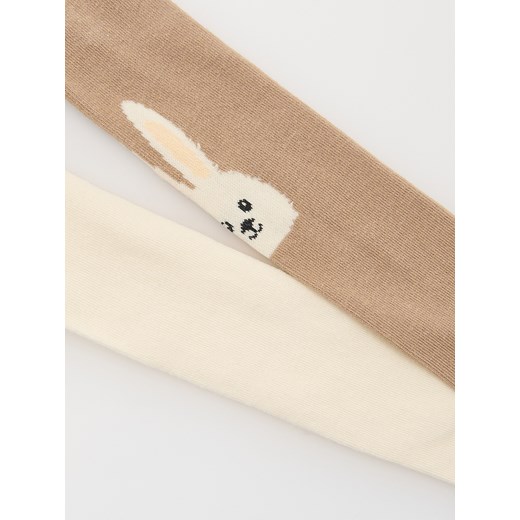 Reserved - Rajstopy 2 pack - złamana biel Reserved 68/74 (3-9 m.) Reserved