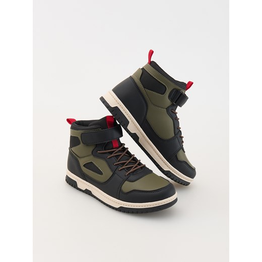 Reserved - Sneakersy z rzepami - zielony Reserved 40 Reserved