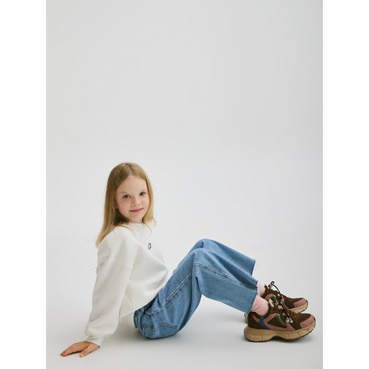 Reserved - Bluza z aplikacją - złamana biel ze sklepu Reserved w kategorii Bluzy dziewczęce - zdjęcie 178291013