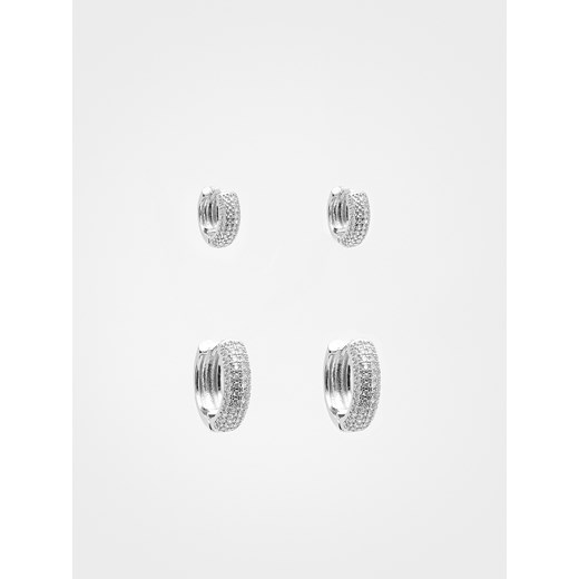 Reserved - Kolczyki 2 pack - srebrny ze sklepu Reserved w kategorii Kolczyki - zdjęcie 178292390