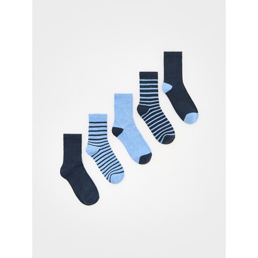 Reserved - Skarpetki z bawełną 5 pack - granatowy ze sklepu Reserved w kategorii Skarpetki dziecięce - zdjęcie 178292512