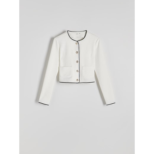 Reserved - Żakiet z wiskozą - złamana biel Reserved XS Reserved