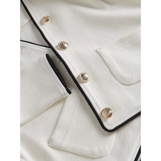 Reserved - Żakiet z wiskozą - złamana biel Reserved M Reserved
