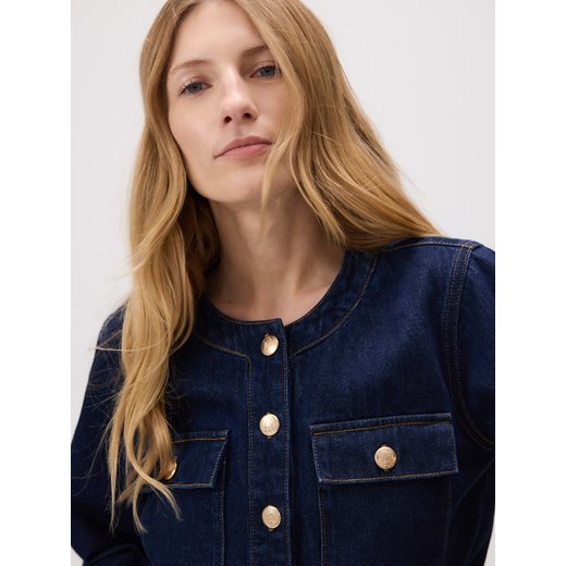 Reserved - Jeansowa marynarka - granatowy Reserved XS Reserved