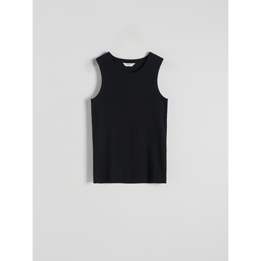 Reserved - Dzianinowy top slim fit - czarny ze sklepu Reserved w kategorii T-shirty męskie - zdjęcie 178294691