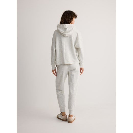 Reserved - Spodnie jogger z wiązaniem w pasie - jasnoszary Reserved S Reserved